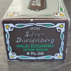 Avon Silver Duesenberg Wild Country After Shave - Brown/Green